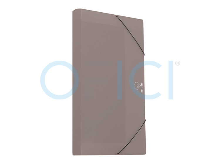 A4 PP Filing Box with Elastic Band 3cm Spine Grey