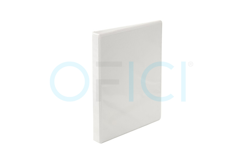 Panorama 4D-Ring Binder 0.5" White (with front and side plastic sleeve) 