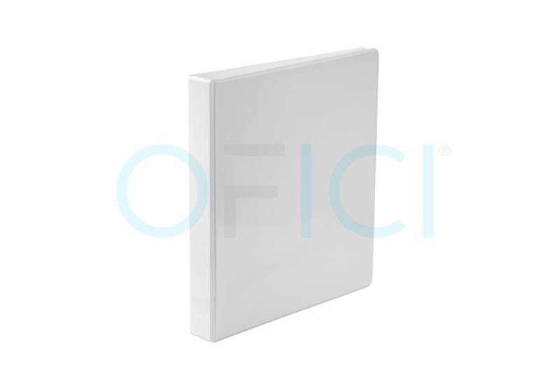 Panorama 4D-Ring Binder 1'' White (with front and side plastic sleeve) 10041