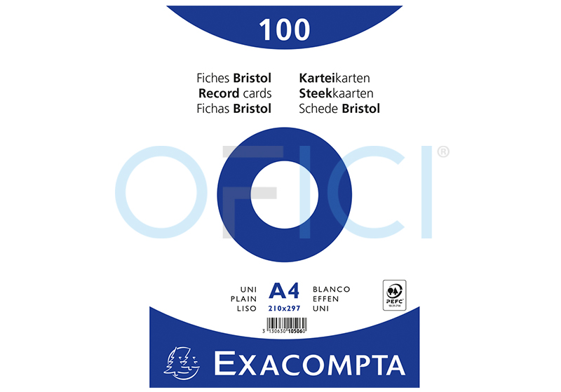 Bristol Board A4 x 100 sheets White 205gsm 10506E