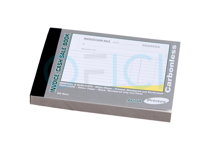 A604 Invoice/Cash Sale Triplicate Book NCR A6