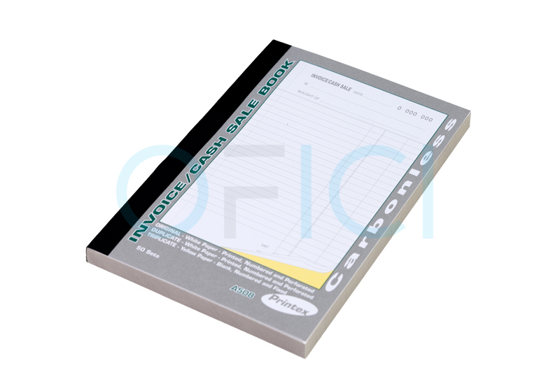 A508 Invoice/Cash Sale Triplicate Book NCR A5