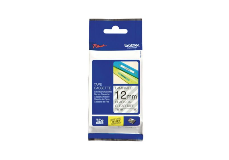 Brother Tape P-Touch 12mm Black on Transparent TZ2131
