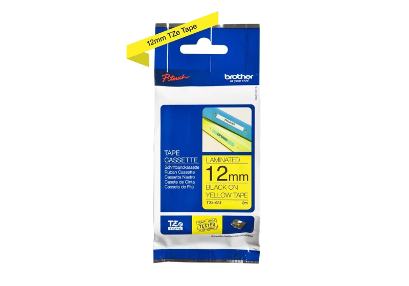 Brother Tape P-Touch 12mm Black on Yellow TZ2631