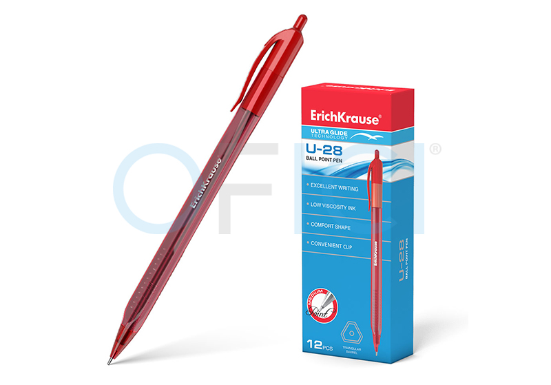 ERICH KRAUSE Retractable Ball Point Pen R-301 RED EK46766