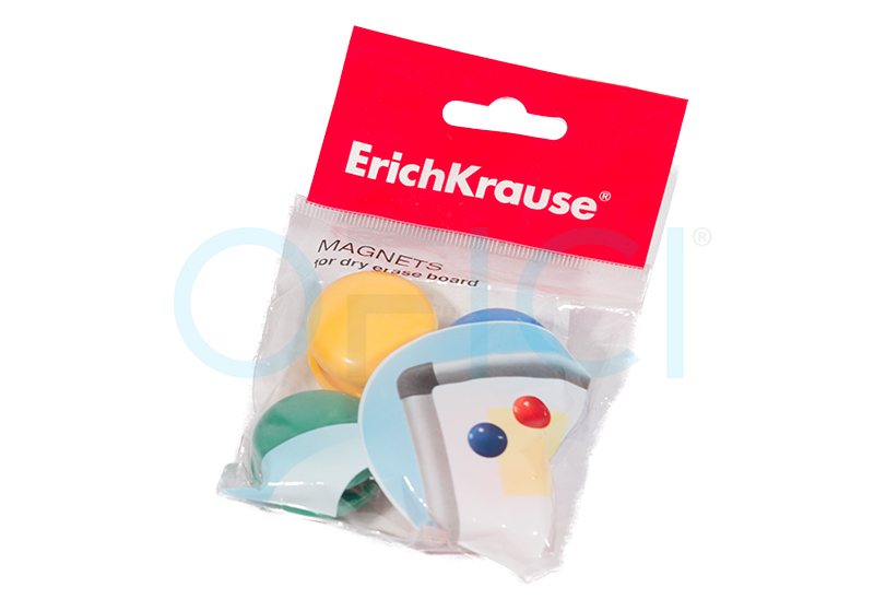 ERICH KRAUSE Magnets 3cm dia. x8 pcs assorted colours EK22461