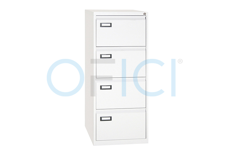 KUBO Filing Cabinet 4 Drawers White 4304