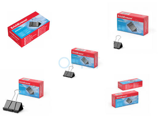 ERICH KRAUSE Bulldog Clips Foldback 12pcs/box