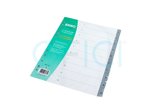 [TS110] Dividers PVC Grey 1-10 D10 99110
