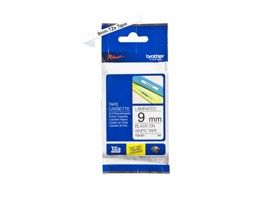 [BRO221] Brother Tape P-Touch 9mm Black on White TZ2221