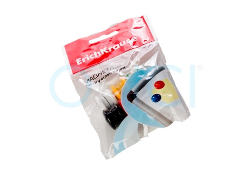 [EK22460] ERICH KRAUSE Magnets 2cm dia. x 12 pcs M1 assorted colours EK22460