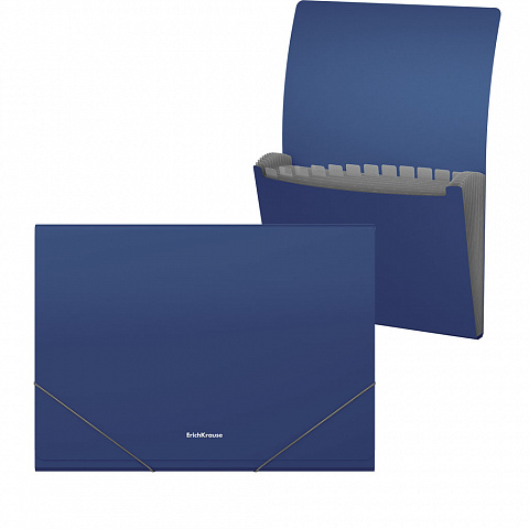 [59250] ERICH KRAUSE Expanding File Matt Classic 12 Pockets A4 Blue 59250