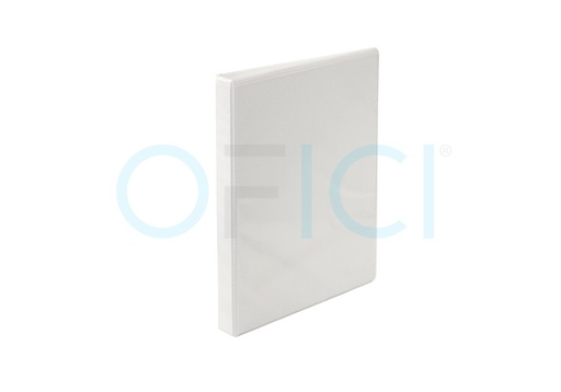 [10040] Panorama 4D-Ring Binder 0.5" White (with front and side plastic sleeve) 