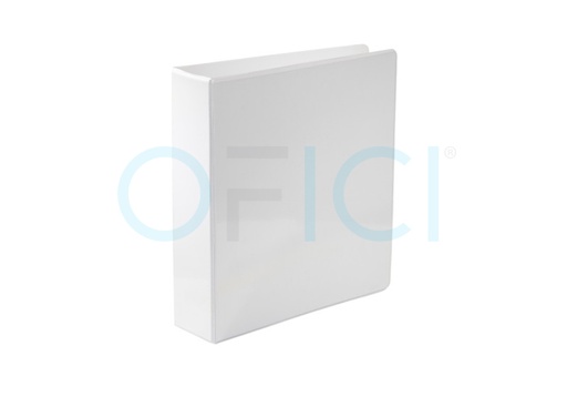 [10043] Panorama 4D-Ring Binder 2" White (with front and side plastic sleeve) 10043