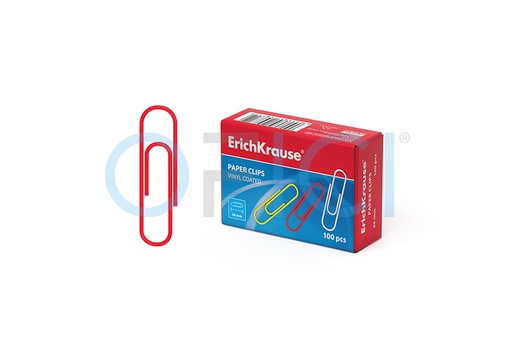 [24871] ERICH KRAUSE Paper clips Round Coloured 28mm 100pcs 24871