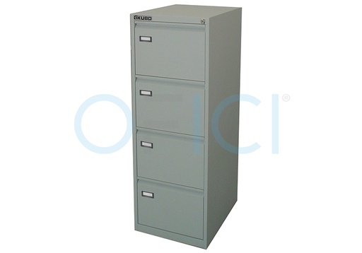 [4004] KUBO Filing Cabinet 4 Drawers Grey 4004