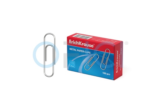 [7857] ERICH KRAUSE Paper clips zinc plated 50mm box PC2 100pcs 7857